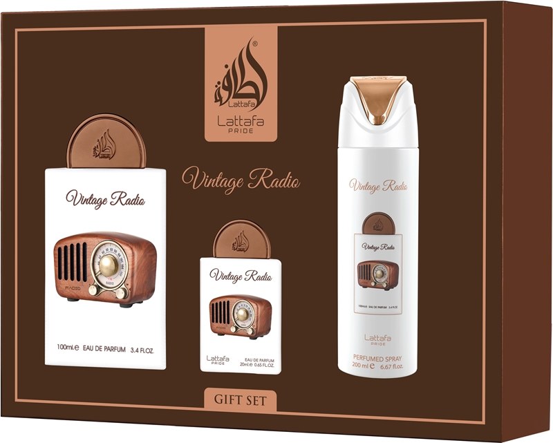 Lattafa Mini Gift Set (Vintage Radio) Unisex Set — 3